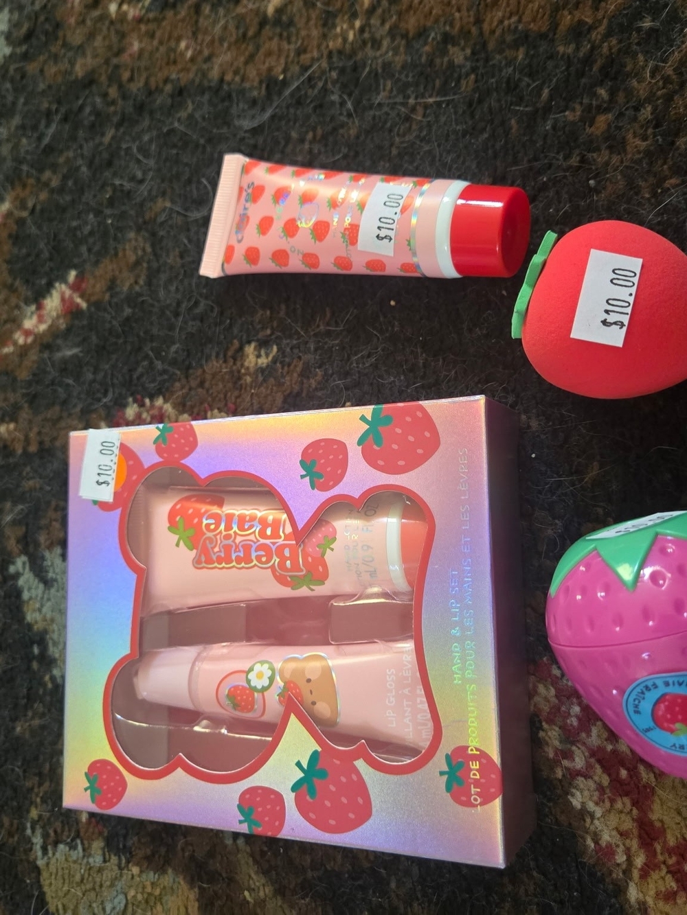 Kids Strawberry Lip & Hand Care Set - Pink